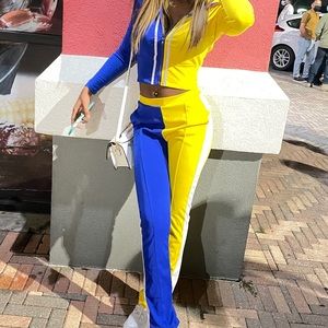 2 piece pants track suit